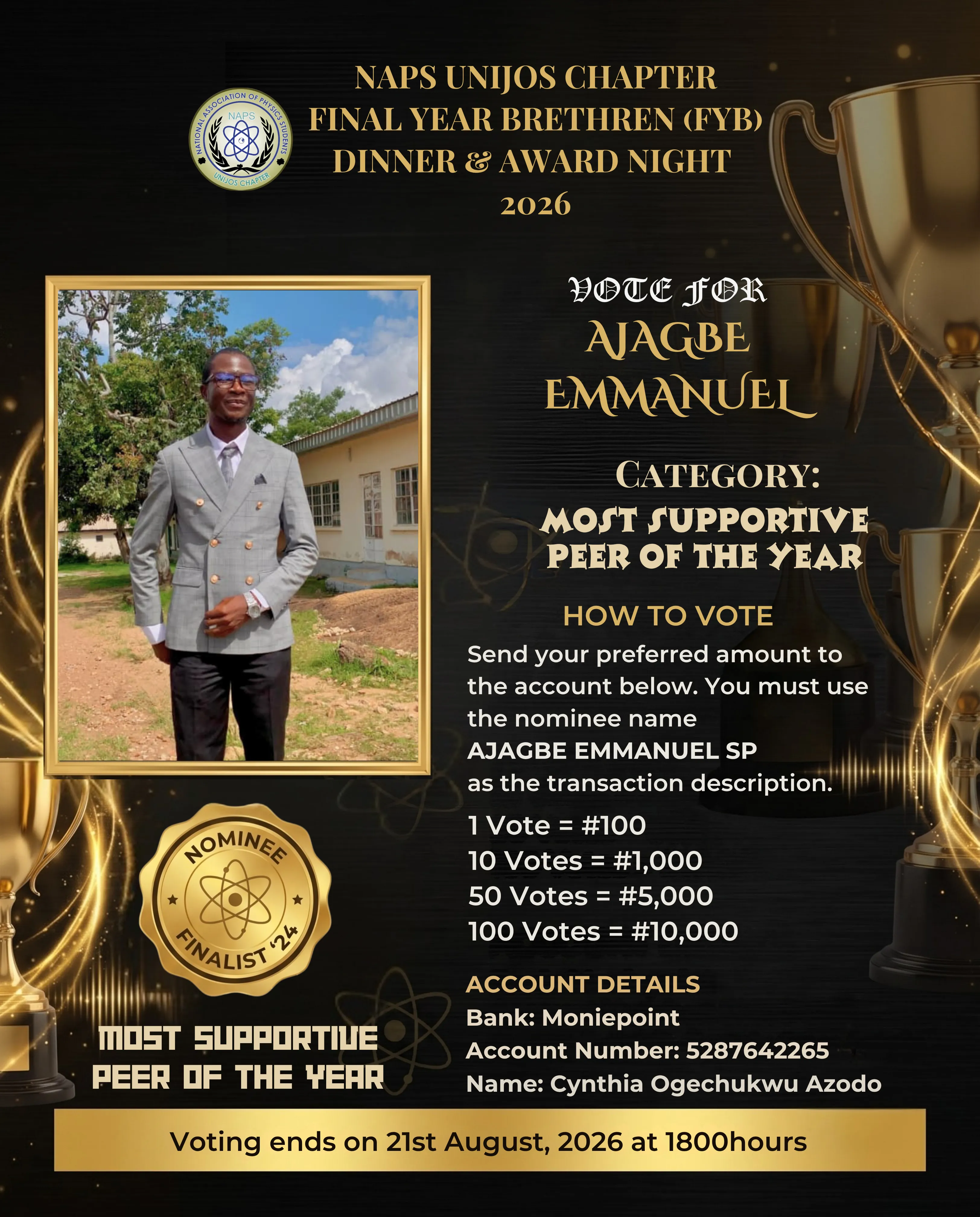 Campaign Flier for Ajagbe Emmanuel